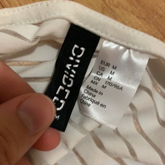 White crop top shirt see through lines - Picture 3 of 5